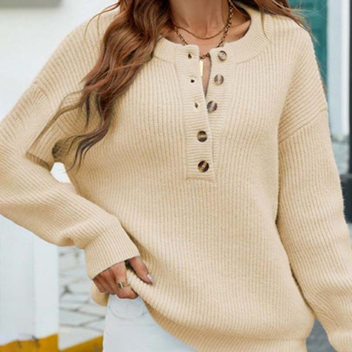 Drune | Einfarbiger Strickpullover Mit Feinem Strick