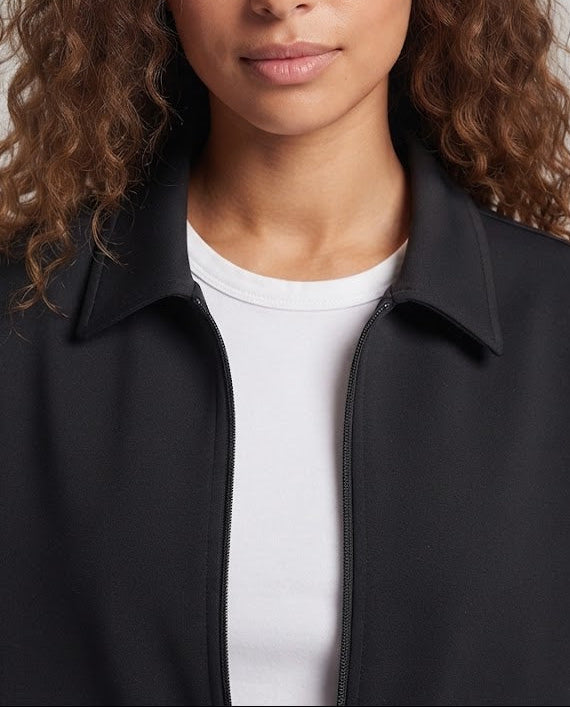 Damen Lässige und modische Jacke mit Stehkragen Drune