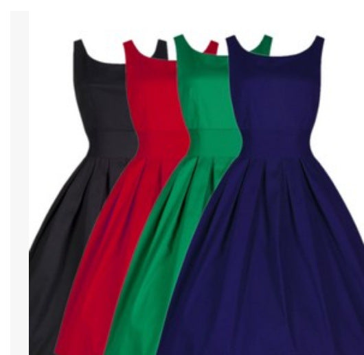Damen klassisches Cocktailkleid mit taillierter Silhouette und schwingendem Rock Drune
