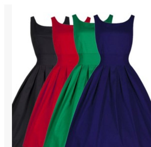 Damen klassisches Cocktailkleid mit taillierter Silhouette und schwingendem Rock Drune