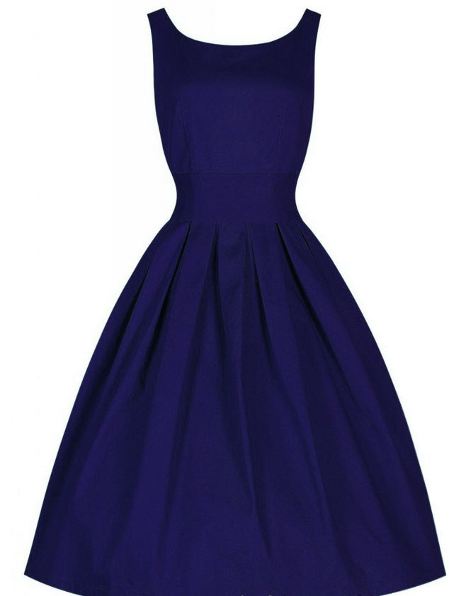 Damen klassisches Cocktailkleid mit taillierter Silhouette und schwingendem Rock Drune
