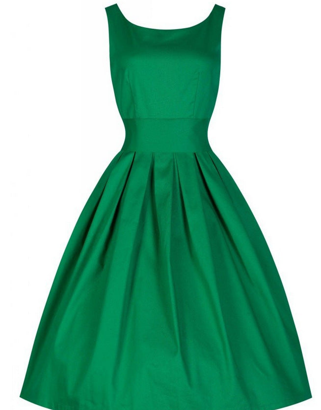 Damen klassisches Cocktailkleid mit taillierter Silhouette und schwingendem Rock Drune