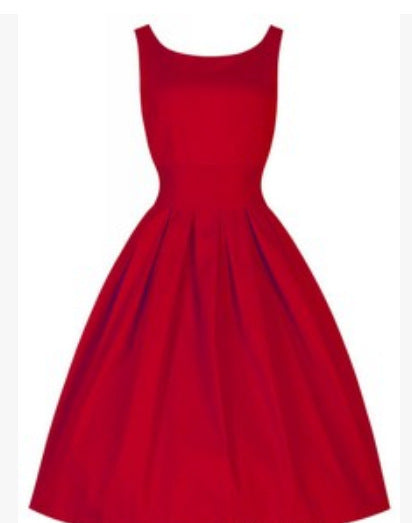 Damen klassisches Cocktailkleid mit taillierter Silhouette und schwingendem Rock Drune