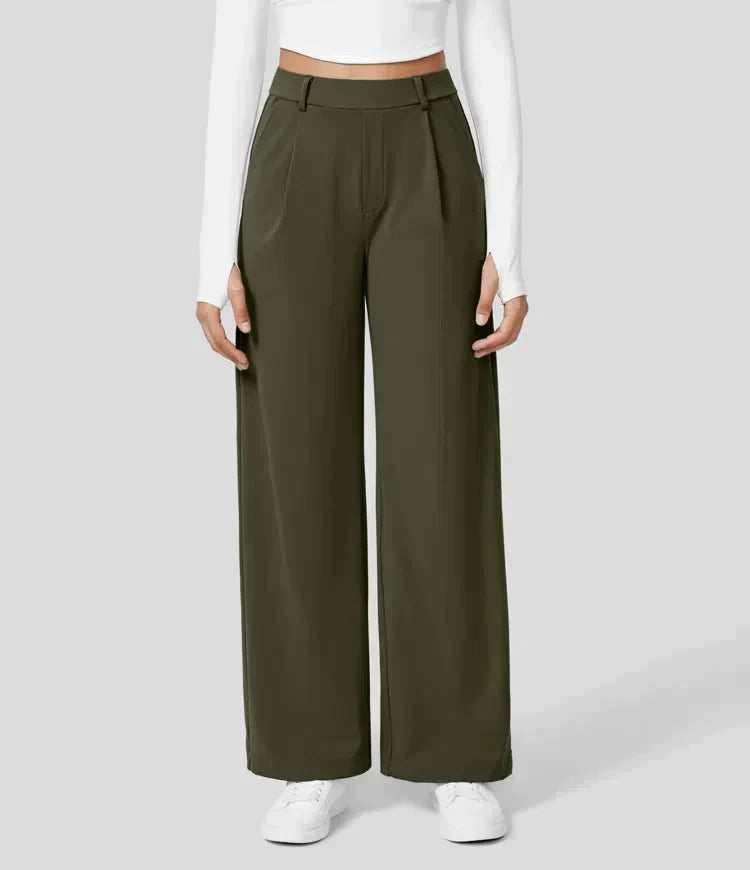 Drune | Damenhose mit weitem Bein - High Waist, Business & Casual geeignet
