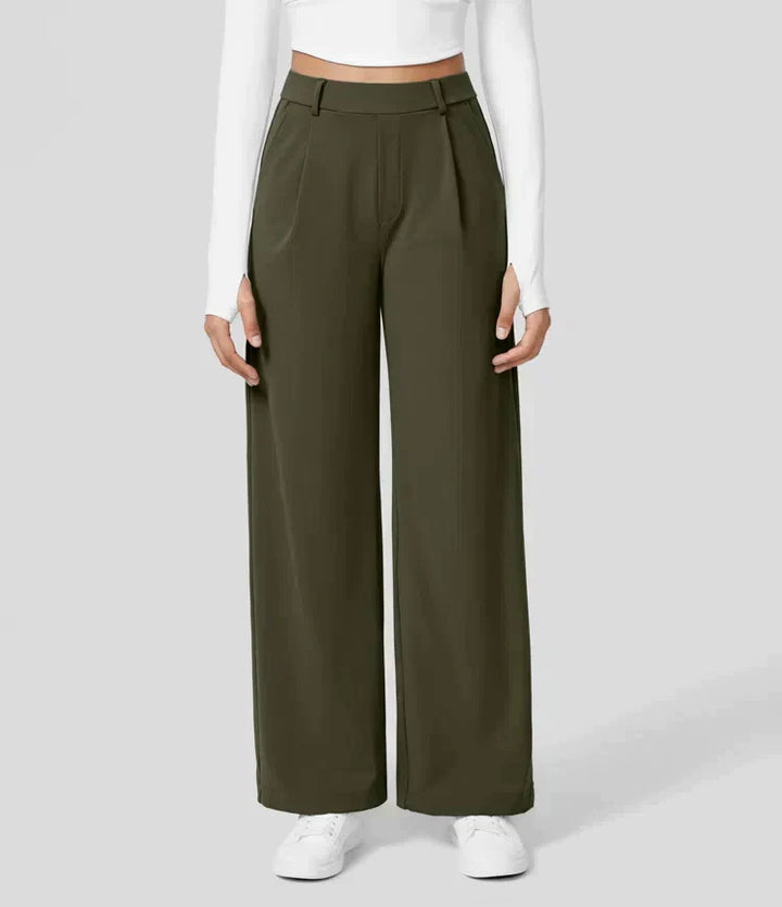 Drune | Damenhose mit weitem Bein - High Waist, Business & Casual geeignet