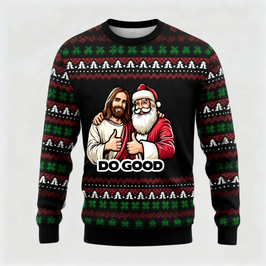 Drune | Schrullig, Gemütlich & Festlich: Der Lustige Muster Druck Weihnachts-Pullover