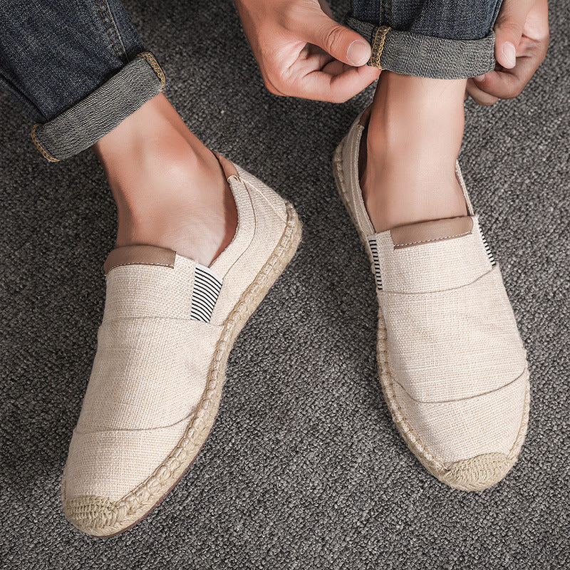 Drune | Boss Stilvolle Handgemachte Leinwandstrohschuhe Sommer-Chic