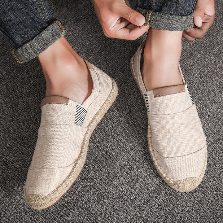 Drune | Boss Stilvolle Handgemachte Leinwandstrohschuhe Sommer-Chic