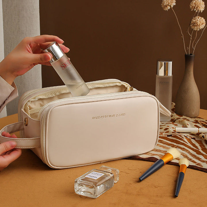 Drune PU-Leder Kosmetiktasche mit U-förmigem Design