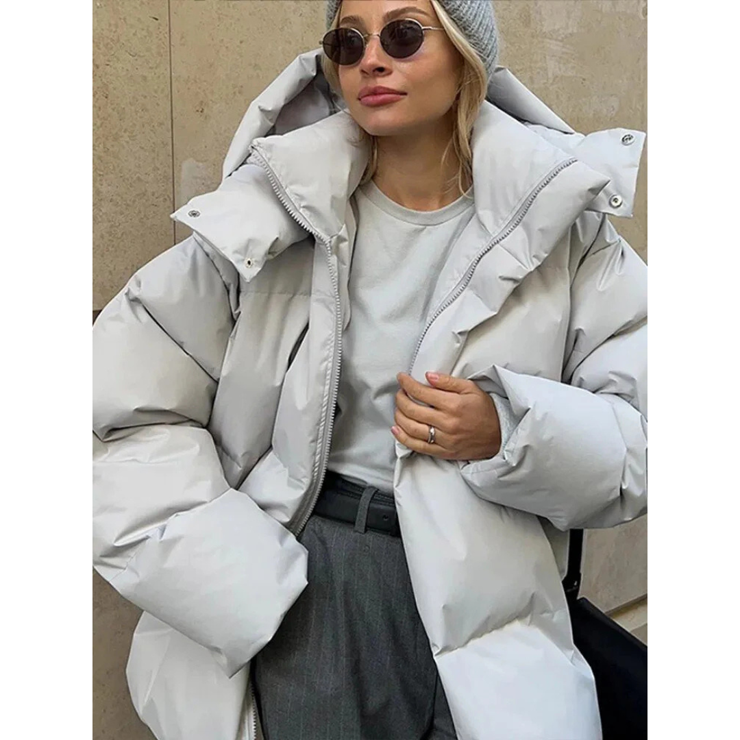 Drune | Damen Puffer Kapuzen Jacke - Übergroß