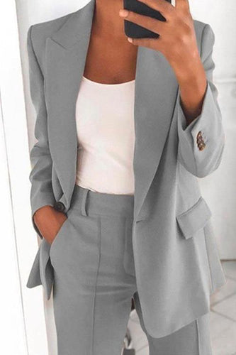 Drune | Rosiedress Ein-Knopf Einfarbiger Büro Blazer Jacke