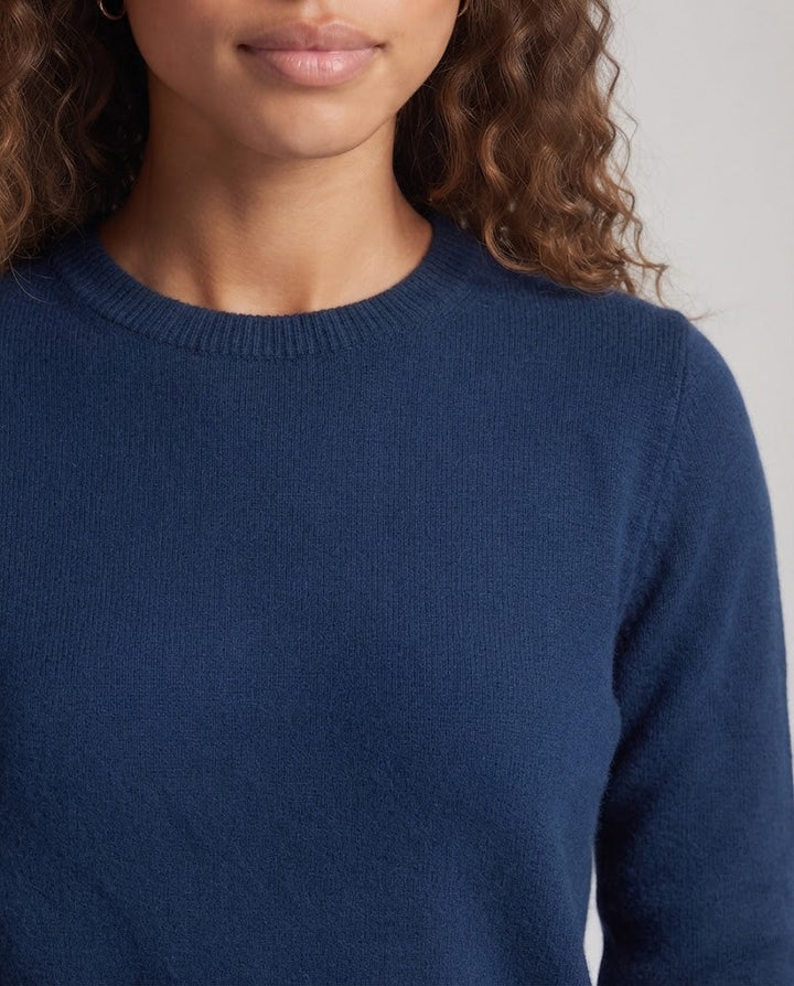 Damen Feiner Flauschpullover mit Rundhals, schmaler Rippenkante und leichtem Mohair‑Effekt Drune