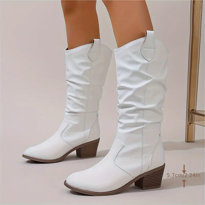 Drune | Stiefel mit Dickem Absatz und Spitzer Zehe