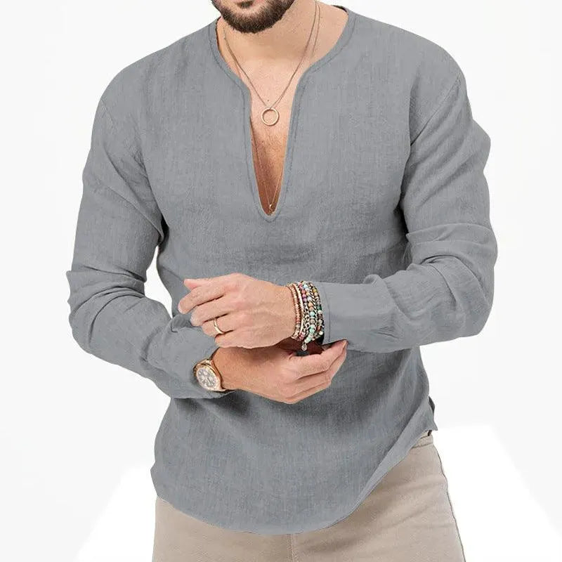 Drune | Herren Leinen Langarmhemd