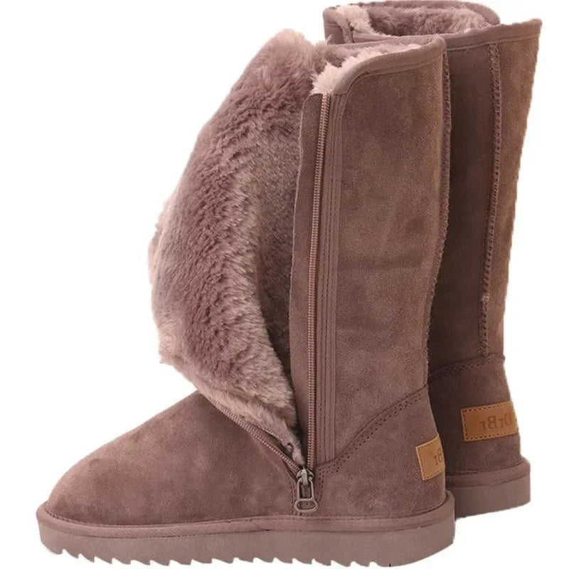 Drune | Winter Plüsch-Schneestiefel mit seitlichem Reißverschluss