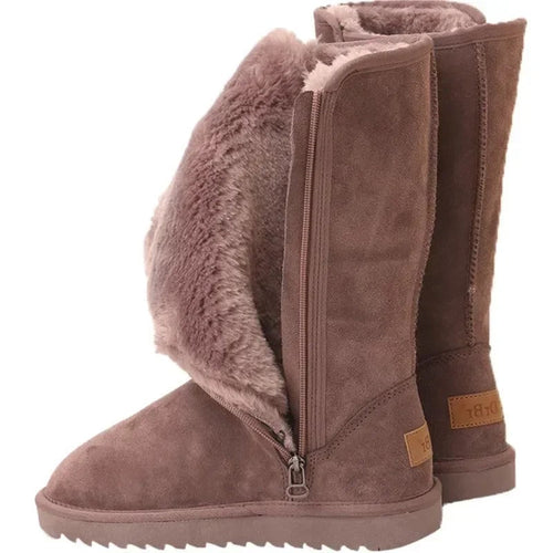 Drune | Winter Plüsch-Schneestiefel mit seitlichem Reißverschluss