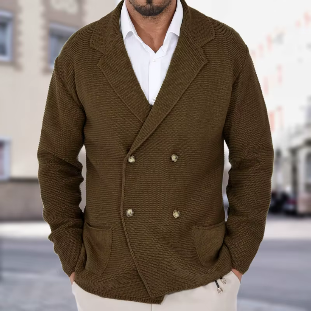 Drune | Doppellagiger Herren Strickblazer Für Zeitlose Eleganz