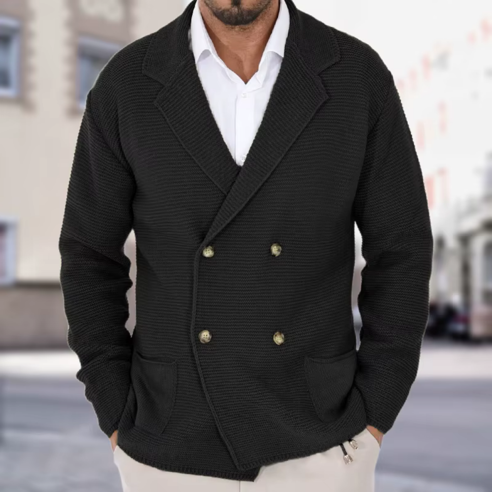Drune | Doppellagiger Herren Strickblazer Für Zeitlose Eleganz