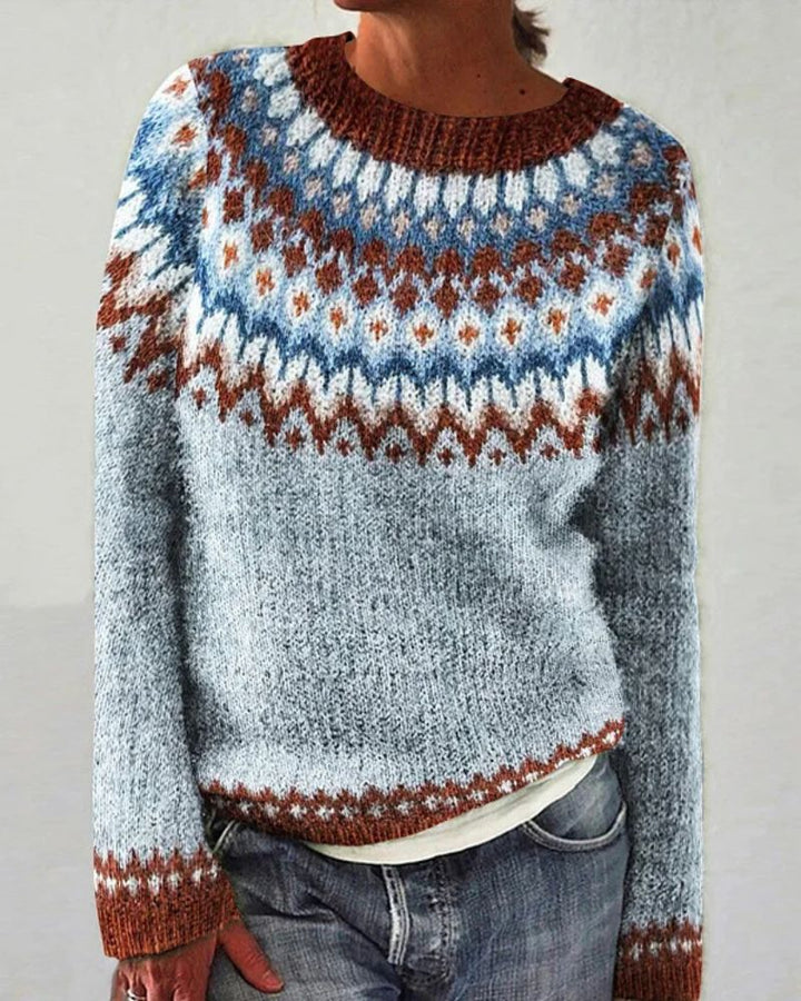 Drune | Wave Contrast Rundhalsausschnitt Sweater