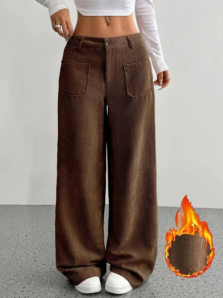 Drune | Cordhose Mit Weitem Bein Für Frauen