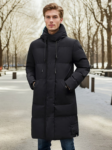 Drune | Baumwollwinterjacke mit Kapuze für Herren - Perfekt für Aktivitäten im Freien
