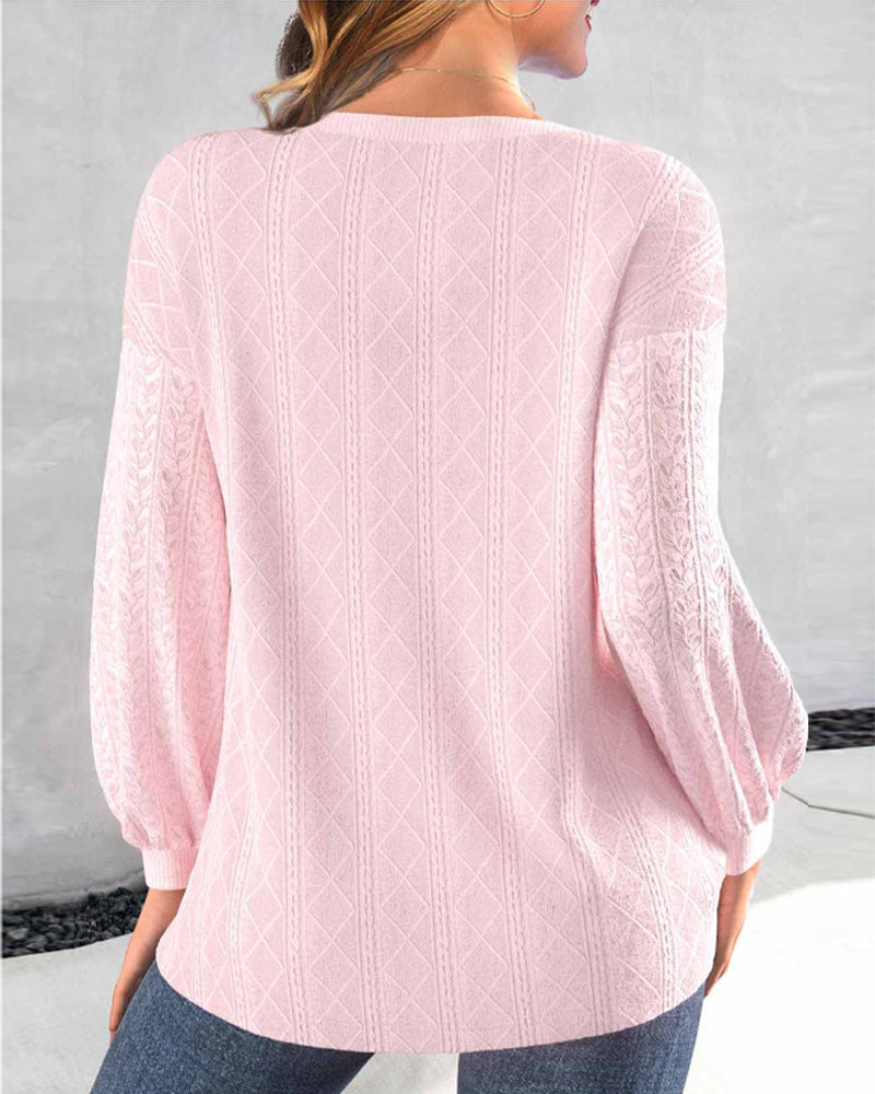 Drune | Einfarbiges Sweatshirt mit Knöpfen