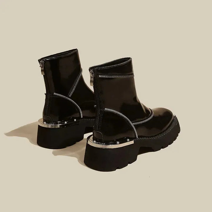 Drune | Winterstiefel mit Dicker Sohle und Wasserdichtem Reißverschluss