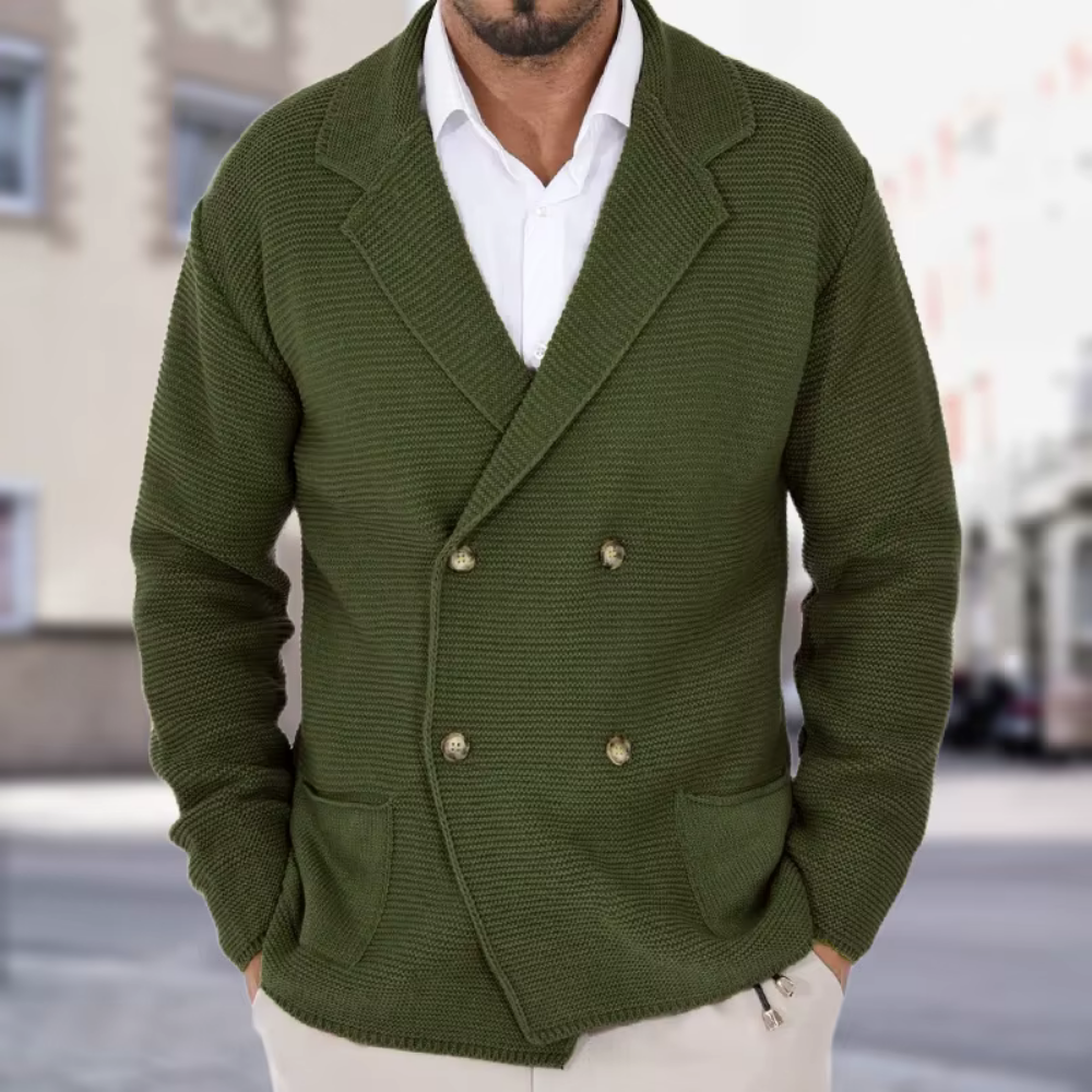 Drune | Doppellagiger Herren Strickblazer Für Zeitlose Eleganz