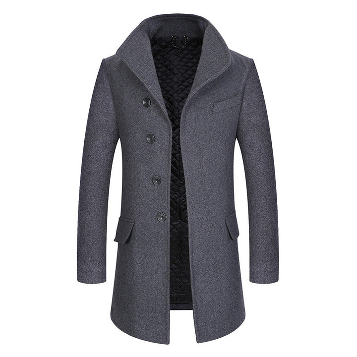 Herren Taillierter Chesterfield-Mantel aus Wollmix mit gesteppter Thermoinnenjacke Drune