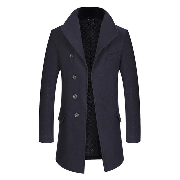 Herren Taillierter Chesterfield-Mantel aus Wollmix mit gesteppter Thermoinnenjacke Drune