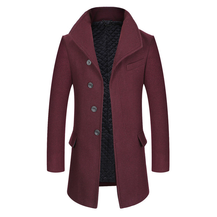 Herren Taillierter Chesterfield-Mantel aus Wollmix mit gesteppter Thermoinnenjacke Drune