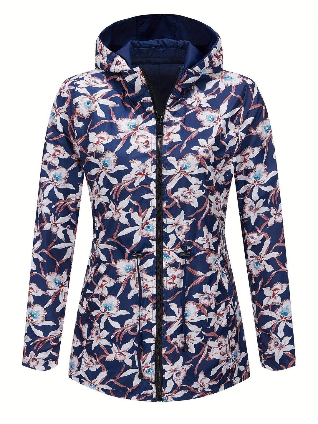 Drune | Sommerjacke mit Kapuze und floralem Druck