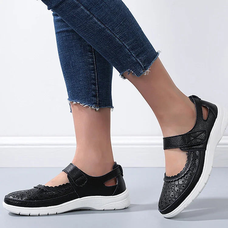 Drune | Orthopädische Komfortschuhe aus weißem Leder für Damen