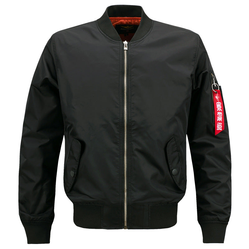 Men's  slim insulated bomber jacket with zip sleeve utility pocket and snap flap hand pockets Drune