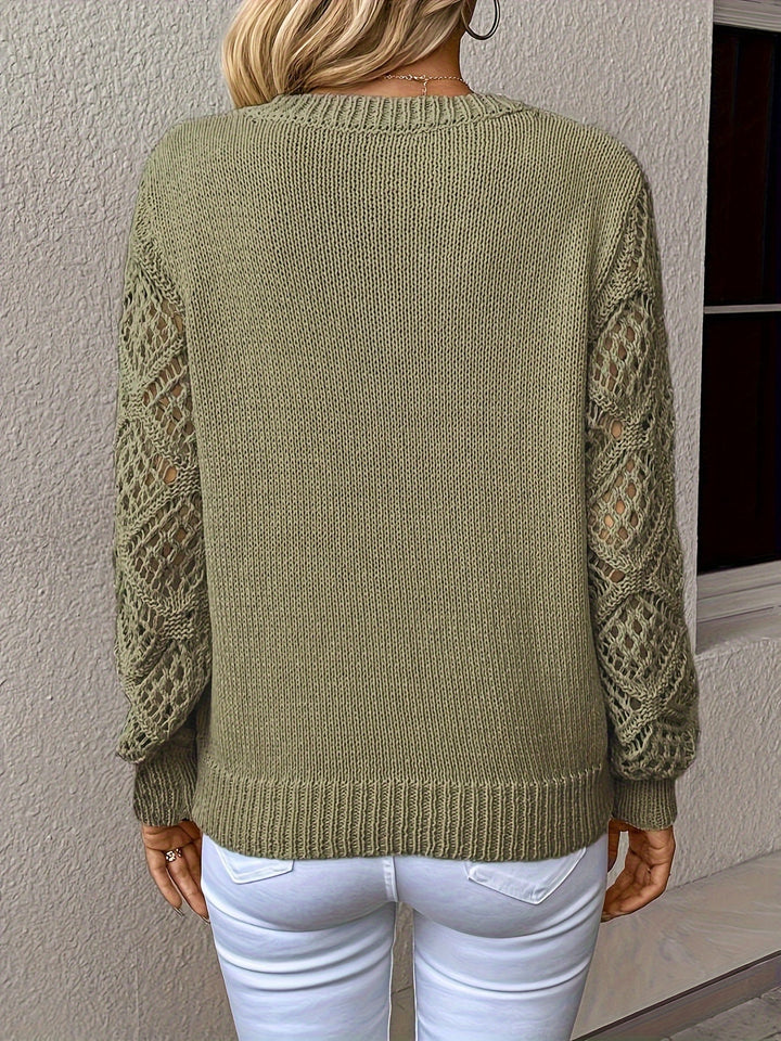 Drune | Modischer Pullover mit Ausgeschnittenen Ärmeln