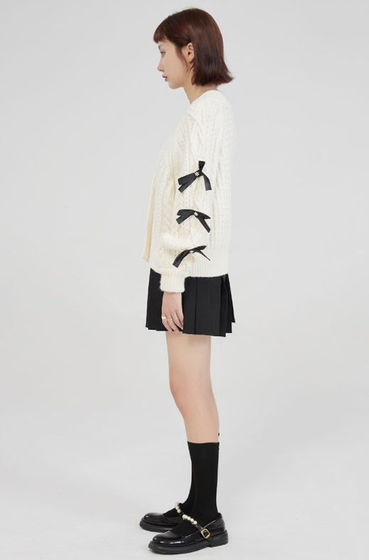 Drune | Strickjacke mit Schleifendetails