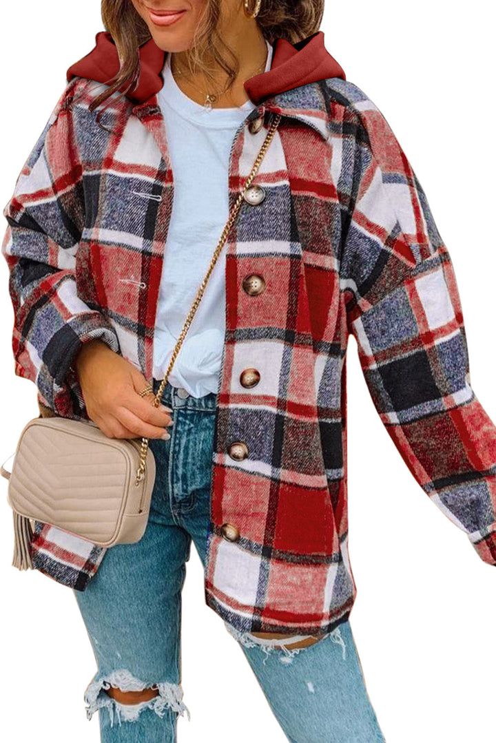Drune | Gitter Oversized Jacke mit Kapuze Lässiger Komfort Warm und Trendy