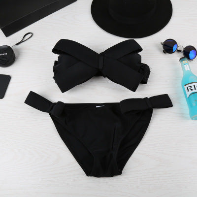 Damen Bandeau Bikini mit auffälligen Schleifen Drune