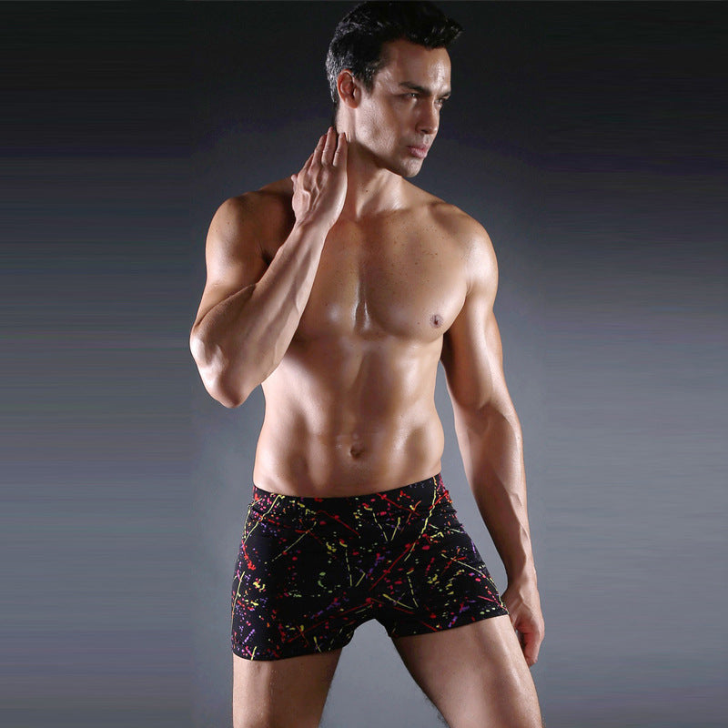 Herren Badeboxershorts mit modernem Grafikdruck Drune