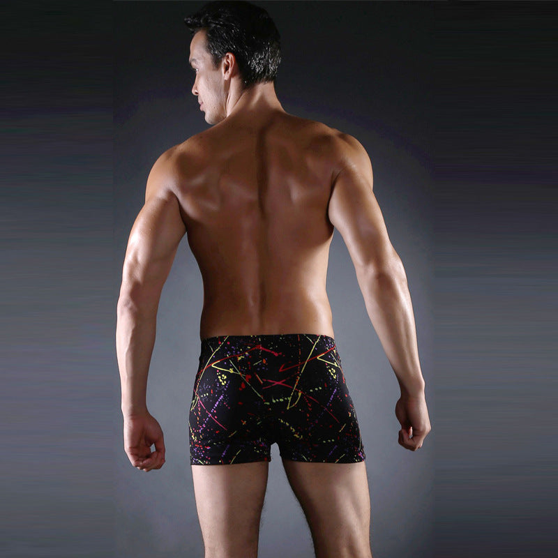Herren Badeboxershorts mit modernem Grafikdruck Drune