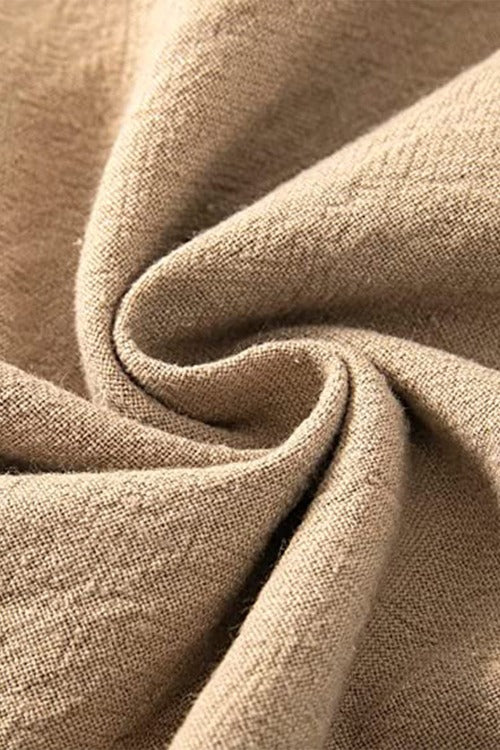 Drune | Baumwoll Leinen Hose Mit Hohem Bund