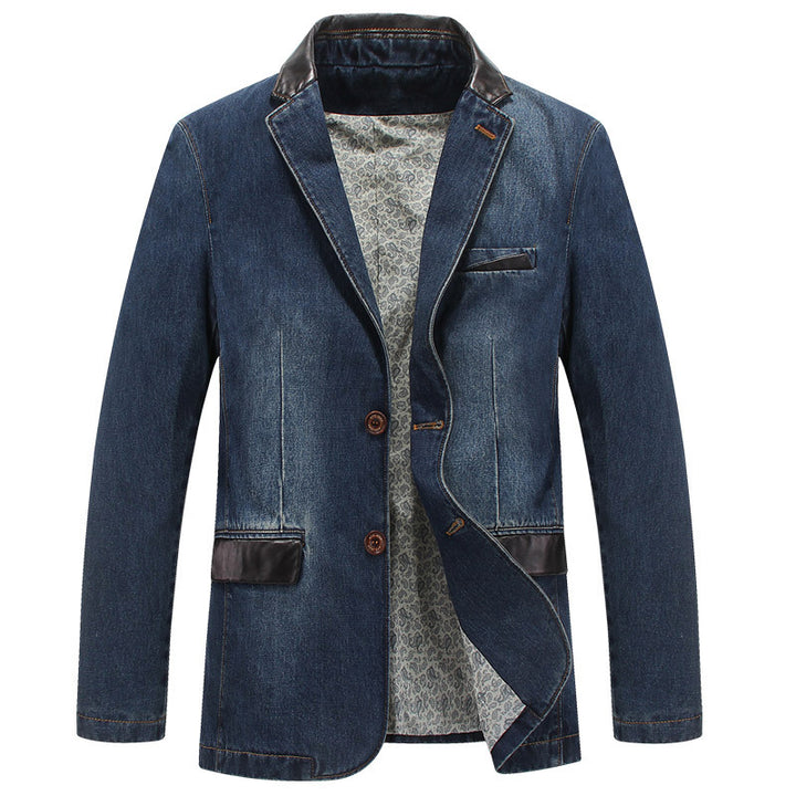 Herren Modischer Denim Blazer Drune