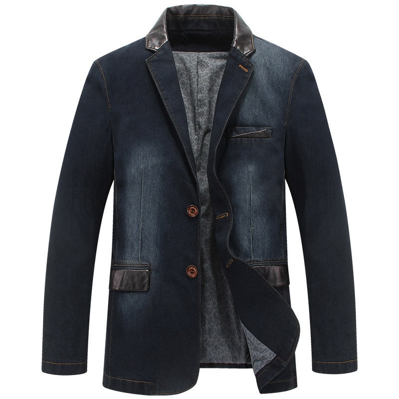 Herren Modischer Denim Blazer Drune