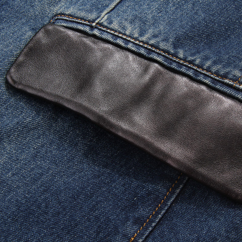 Herren Modischer Denim Blazer Drune