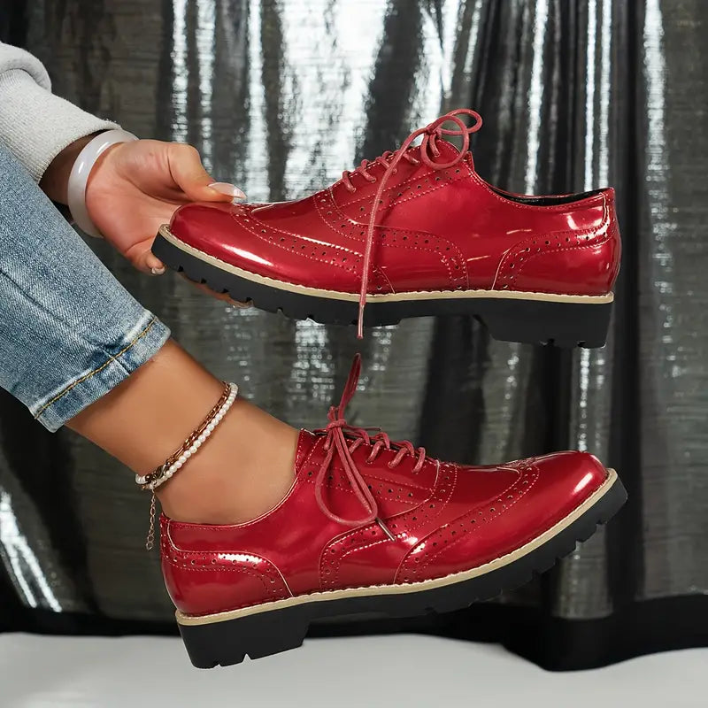 Glänzende Lederschuhe Drune