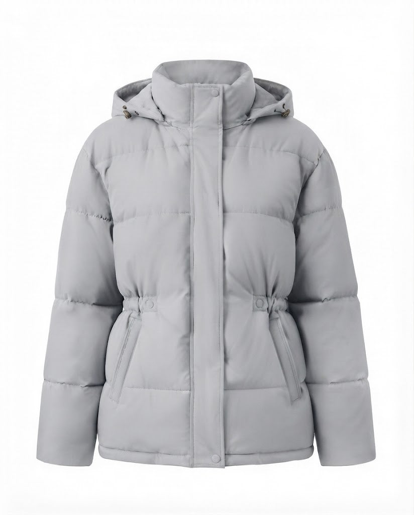 Damen oversized gesteppte Kapuzenjacke mit wärmender Thermo-Isolierung