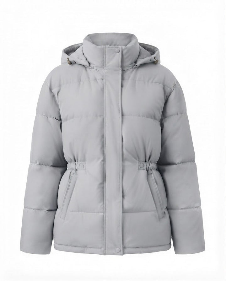 Damen oversized gesteppte Kapuzenjacke mit wärmender Thermo-Isolierung