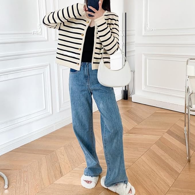 Drune | Cozy striped knit sweater for autumnal layered looks
