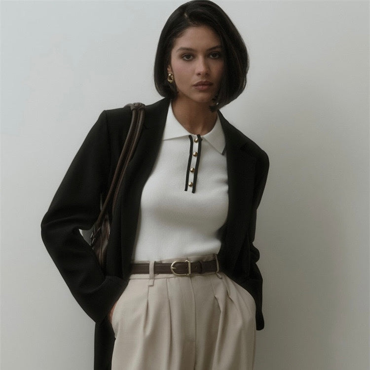 Drune | Strick Polo Für Damen