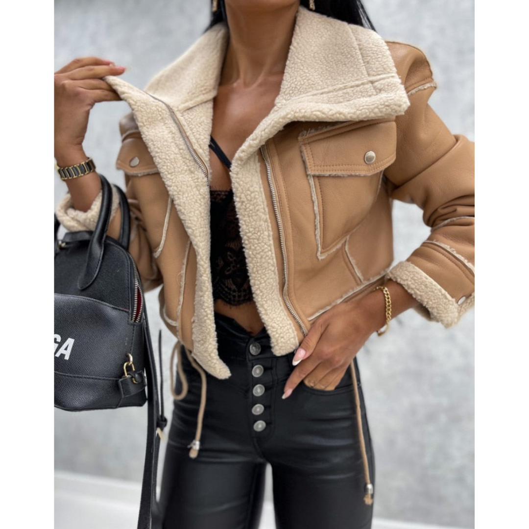 Drune | Stylische Winter Cropped Jacke - Warme